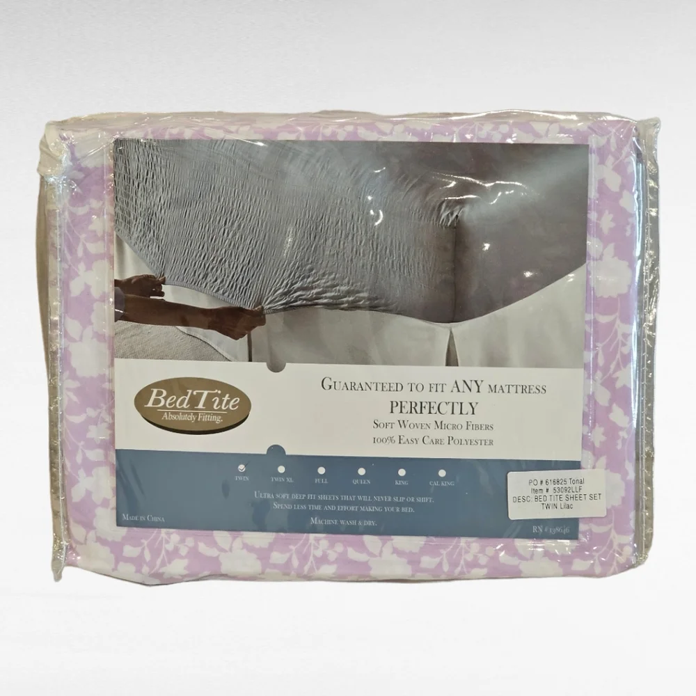 Bedtite Absolutely Fitting Twin Lilac Sheet Set